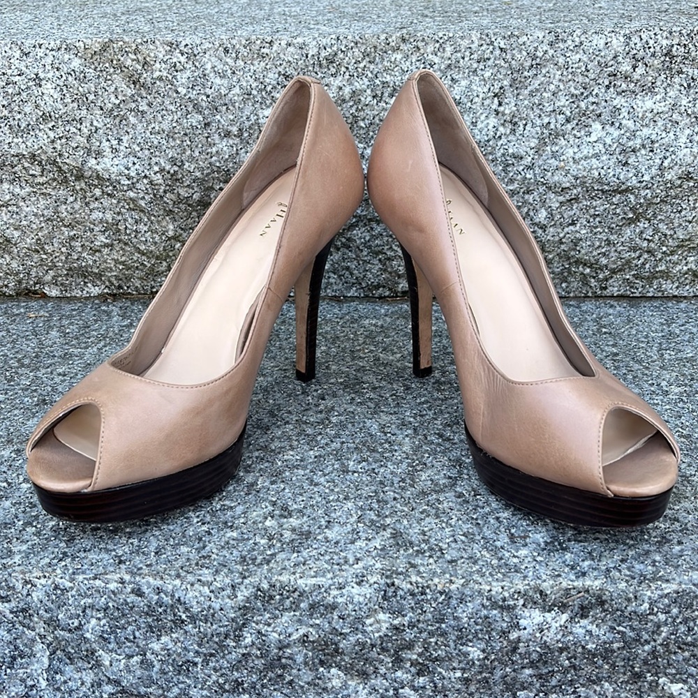 Cole Haan platform peep toe pumps